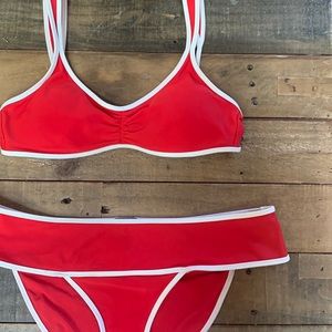 Aerie bright red bikini